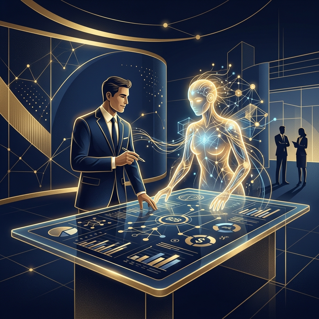Collaboration entre un humain et un agent IA numérique